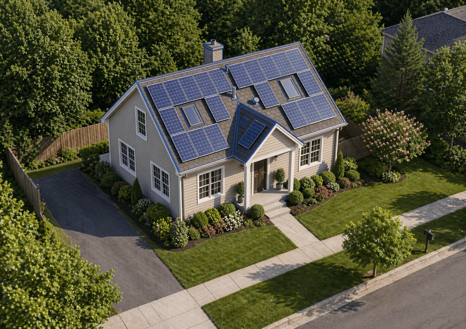 Technical data dashboard showing solar energy production graphs and simulated efficiency metrics over 12 months
